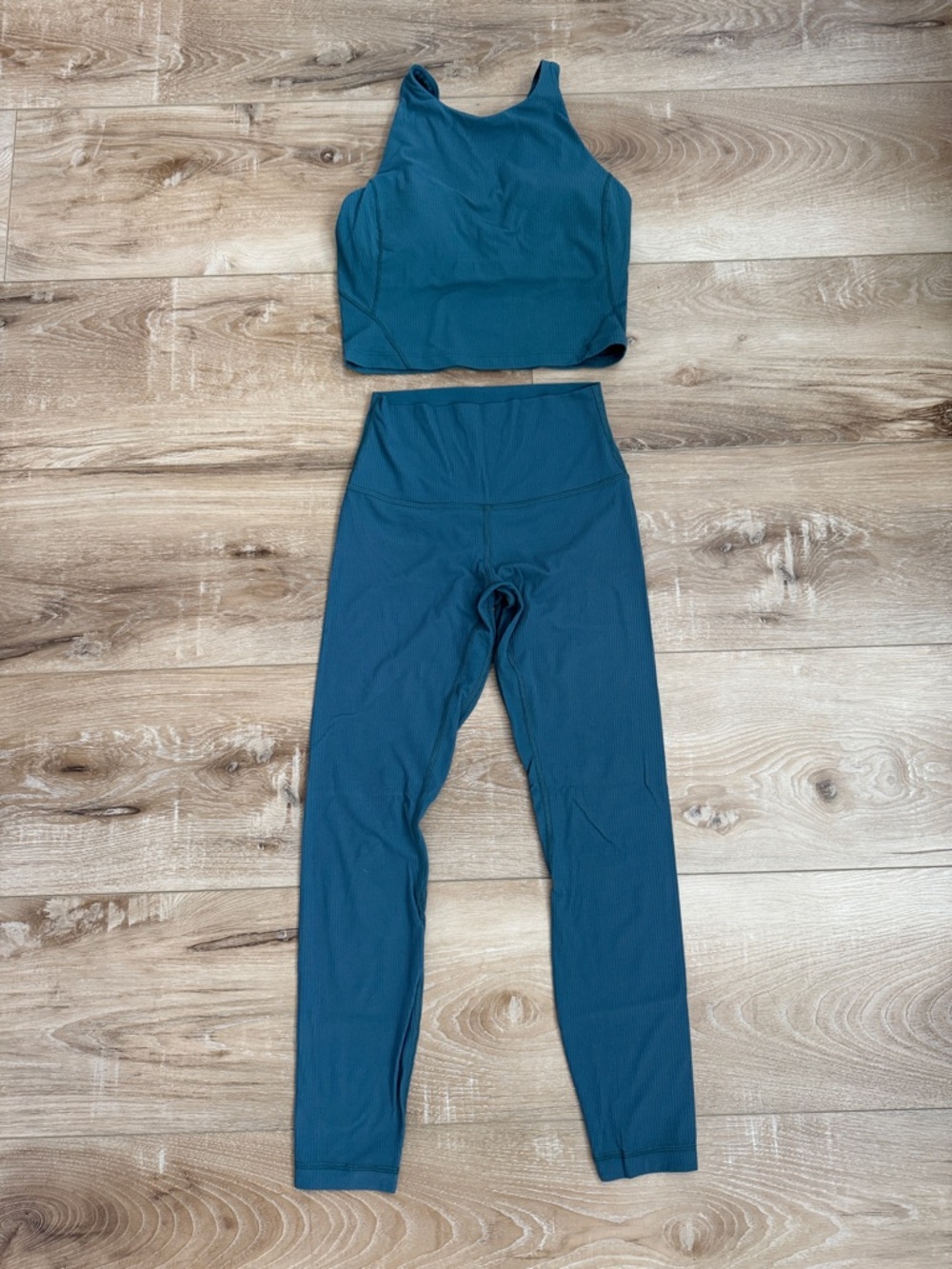 Lululemon High-Waist Leggings & Cropped Tank Set